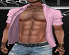 Mens Pink Open Shirt