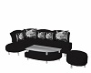Black Silver Wolf Couch