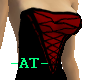 Black/Redbackless corset