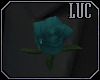 [luc] Lapel Flower Teal