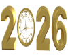 Gold 2026 Sign & Poses