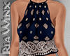 Dark Blue Bandana Halter