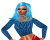 BLUE KNIT WINTER SWEATER