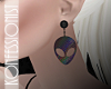BlackHolo Alien Earrings