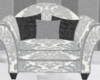 Gray/White Cuddle Chair