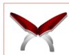 Red & Silver Relax Chair