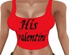 Red His valentine Top
