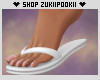 White Flip Flops
