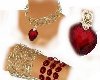 5pc Ruby Jewelry Set