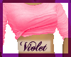 (V) pink croppe top