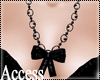 A. Black Bow Necklace