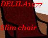 D77 Slim Chair-Blk/Blood