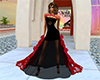 Black & Red Evening Gown