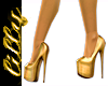 Gold platform heels