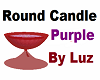 Candle Round Purple