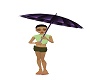 purple unbrella pose