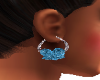 Blue rose earings