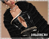 Black Sparkle Fur Jacket