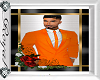 Men Orange Suit Top