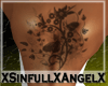 Floral Scene Back Tattoo