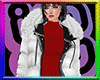 [k] Coat Dress White Red