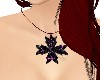 Purple snowflake pendant