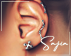 S! Silver Earrings ✘