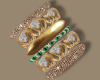Gold Bangles Emerald