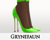 Green pink heels nylon 2