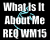 WHAT IS IT ABOUT ME WM15