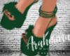 For Him Fur Shoes Green