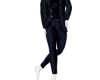 !3 Navy T-Neck Suit