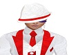 STEM White Red Tux hat