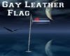 Gay Leather Flag w/ Pole