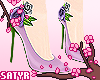 Floral Pumps Purple