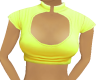 gold cut out crop top