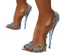 Jeweled Blue Heels