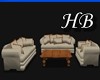 #HB Cream and wood couch