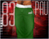 Green sports pants