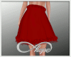 Noelle Fur Skirt Red