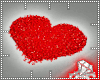! Furry Red Heart Rug