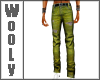 Jeans ripped greenyellow