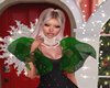 HOLIDAY SHEER GREEN WRAP