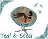 Teal & Steel CuddleChair