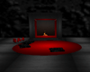 red fire place