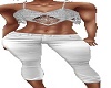 white 2 pc pant n top