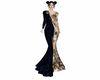 L- Long Dress Blue Gold