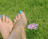 blue nails feet