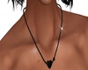 Heart black necklace