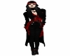 Gothic long coat,blk&red